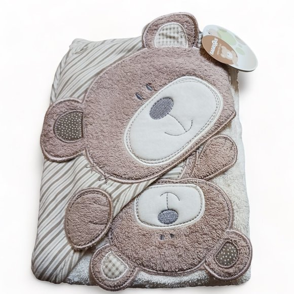 BabiesRUs Hooded Towel and Wash Mitt Set - Picture 1 of 9